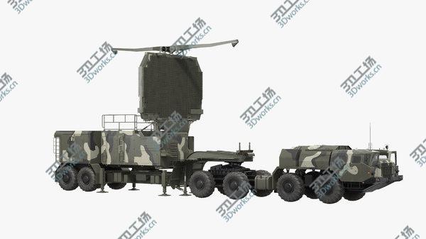 images/goods_img/20210312/3D MAZ 74106 with 64N6 Big Bird Radar Camouflage Rigged model/2.jpg